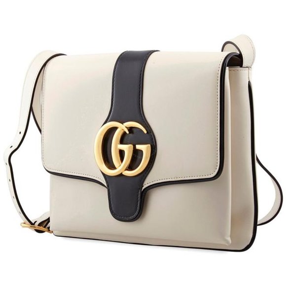 GUCCI | W&B Calf Leather Luxury Cross body Handbag | Arli Medium - Picture 13 of 13